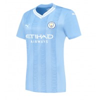 Camisa de Futebol Manchester City Equipamento Principal Mulheres 2023-24 Manga Curta